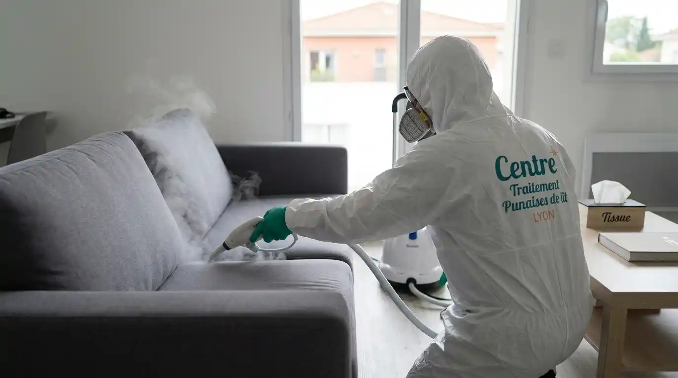 Technicien du Centre Traitement Punaises de Lit Lyon en intervention